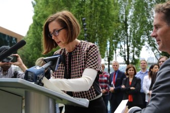 Oregon Gov. Kate Brown could soon sign a law increasing the density of housing in the state's cities. Courtesy of StreetsblogUSA