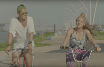 Carlos Vives and Shakira in the video for "La Bicicleta."	
Carlos Vives and Shakira in the video for "La Bicicleta."
