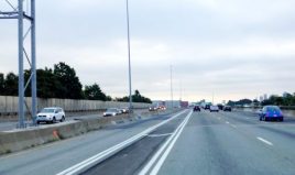 The I-93 carpool lane in Somerville, pictured in 2013. Courtesy of MassDOT.