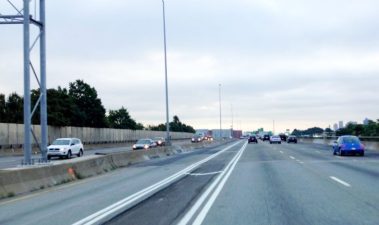 The I-93 carpool lane in Somerville, pictured in 2013. Courtesy of MassDOT.
