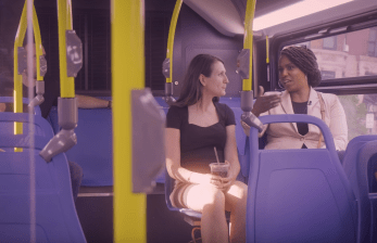 Rep. Ayanna Pressley,  U.S. Representative for Massachusetts's 7th congressional district, rides the MBTA's 1 bus in a 2018 campaign ad.