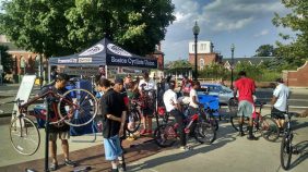The Boston Cyclists Union's "Bike to Market" events bring bike repair services and training to Boston neighborhoods that are underserved by brick-and-mortar bike shops. Photo courtesy of the Boston Cyclists Union.