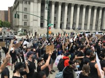 Protesters march in New York City's Foley Square on Tuesday. Photo by Steven Vago