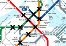 The MBTA closed most of its downtown subway stations Sunday night, escalating tensions as thousands of Black Lives Matter protesters struggled to get home.
