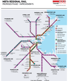 Advocates say that these upgrades to the commuter rail network would allow trains to run every 15 to 30 minutes on most lines. Courtesy of TransitMatters.