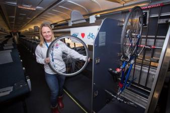 Amtrak's new bike racks