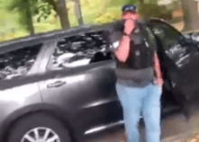 A screenshot from the victim's Facebook video.