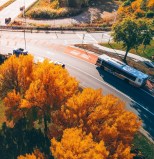 New bus lanes in Sweetser Circle in Everett.