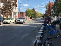 Washington Street in Somerville, looking east towards Union Square, in October 2020.