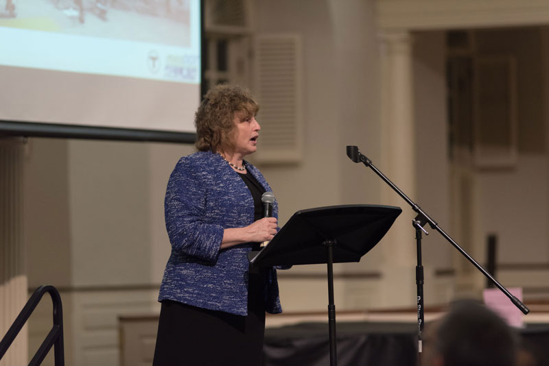 Sec. Stephanie Pollack at the 7th annual LivableStreets StreetTalk event in 2017. Courtesy of the LivableStreets Alliance.