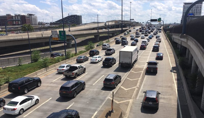 Batteries can't fix this: a midday traffic jam on I-93 in downtown Boston.