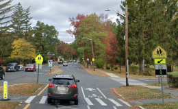 End of the bike lane on Elm Street Northampton